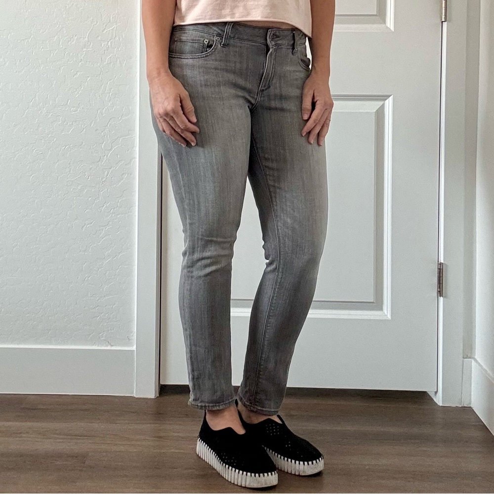 Lucky You Brand Lolita Skinny Distressed Gray Denim Jeans